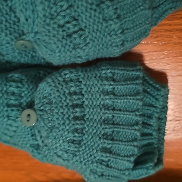 SONOMA BRAND WOMEN'S GREEN HAT & FLIP TOP WARM WINTER GLOVES ONE SIZE FITS MOST - Picture 5 of 10